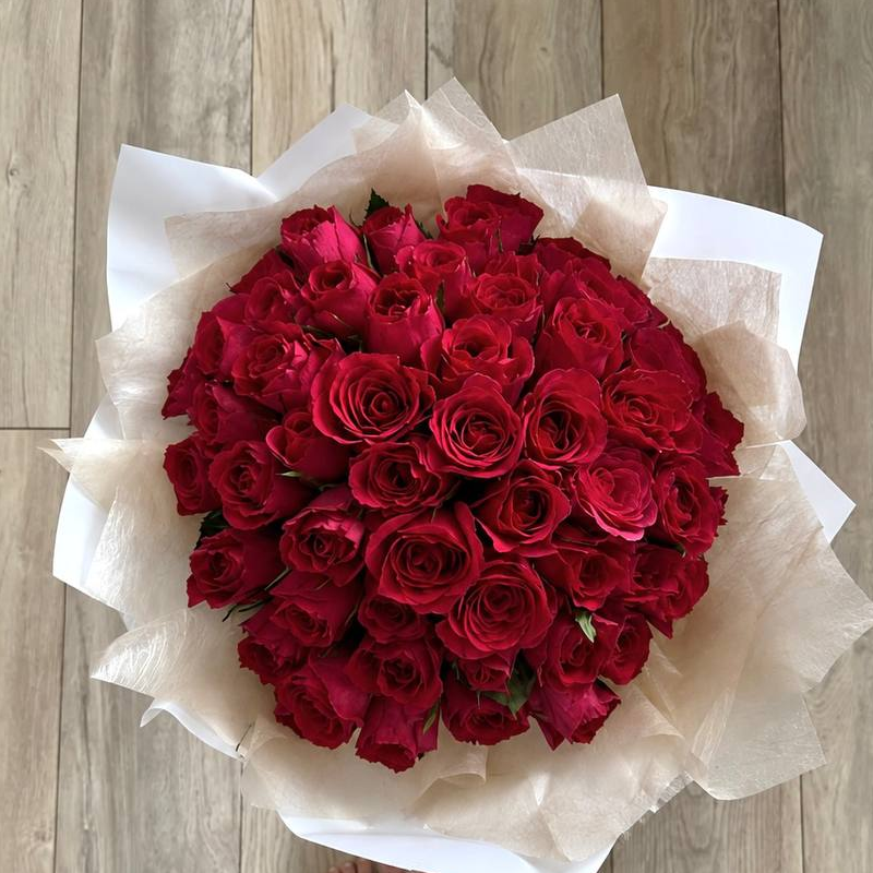 50 Red Roses bouquet